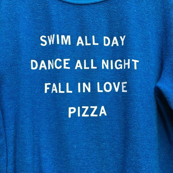 Wildfox Women Statement Blue Long Sleeve Tees Medium - Picture 4 of 5